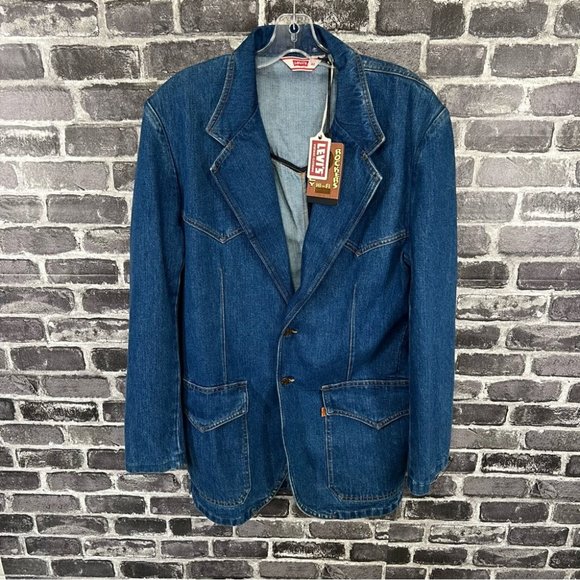 Levi's Vintage 1970s style Clothing DENIM BLAZER - size L - Picture 3 of 14